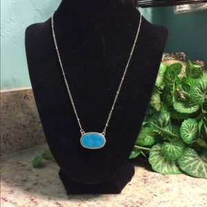 Oval Etched Stone Necklace